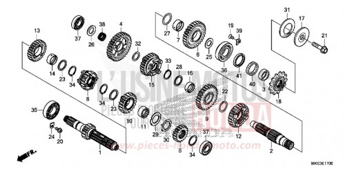 BOITE DE VITESSES CRF450RH de 2017